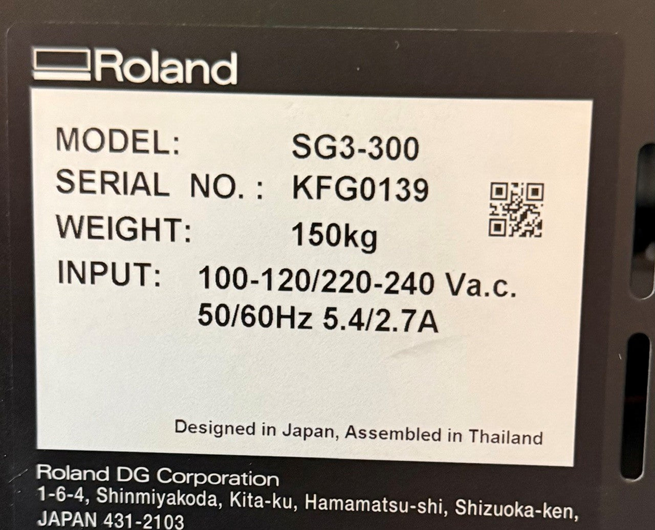 2023 Roland TrueVIS SG3 300 30 inch Printer Cutter