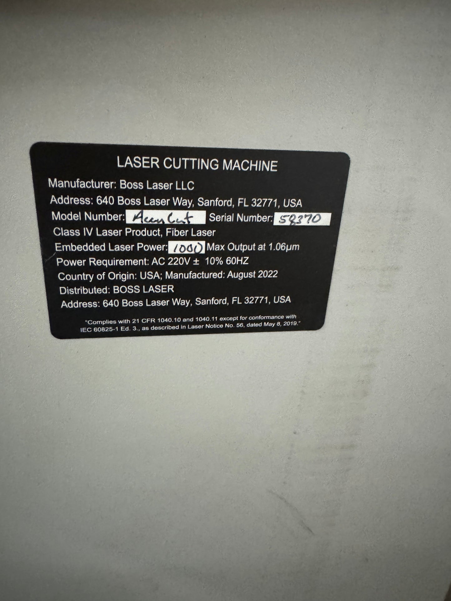 2023 Boss Accu-CUT, Metal Cutter