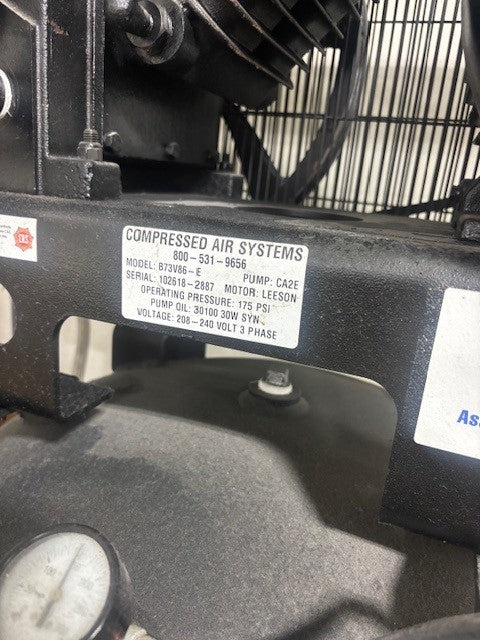 2019 Compressed Air Systems 7.5HP Vertical Compressor