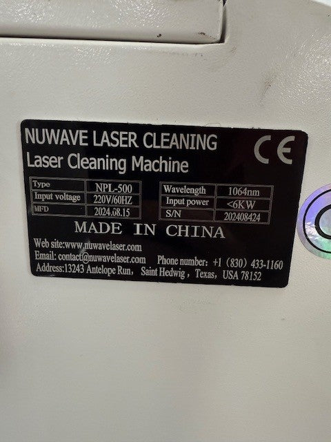 2024 500W Pulse Laser water cooled machine Nuwave