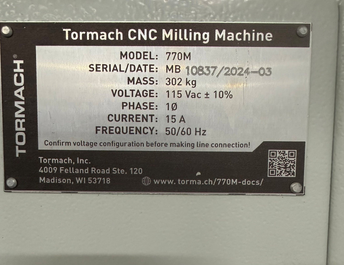2024 TORMACH 770M