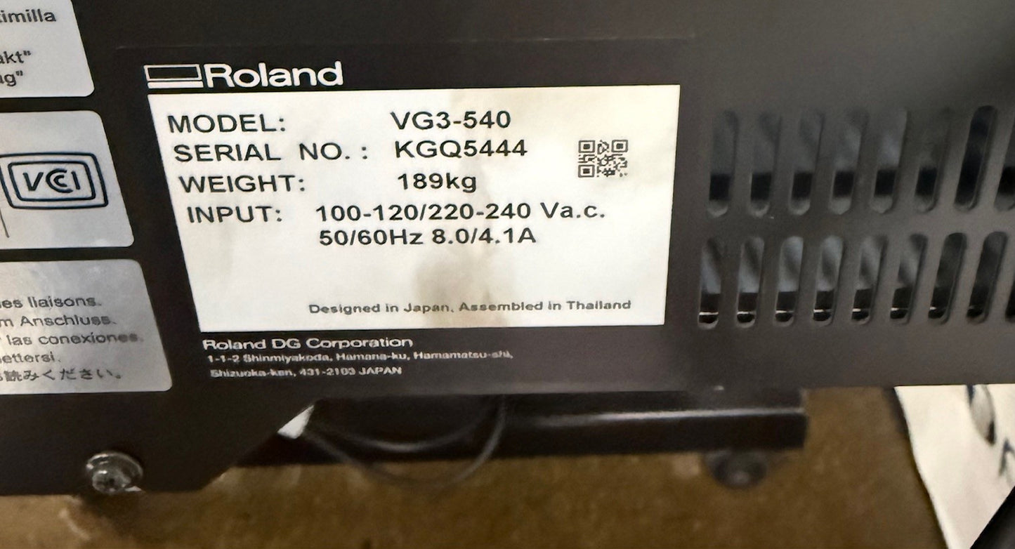 2025 Roland TrueVis VG3 54" Printer/Cutter
